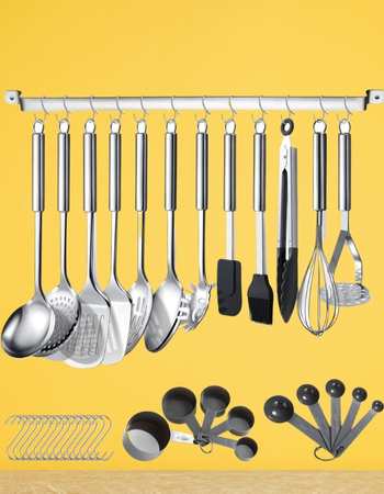 Berglander Utensils With Holder Rack And Hooks