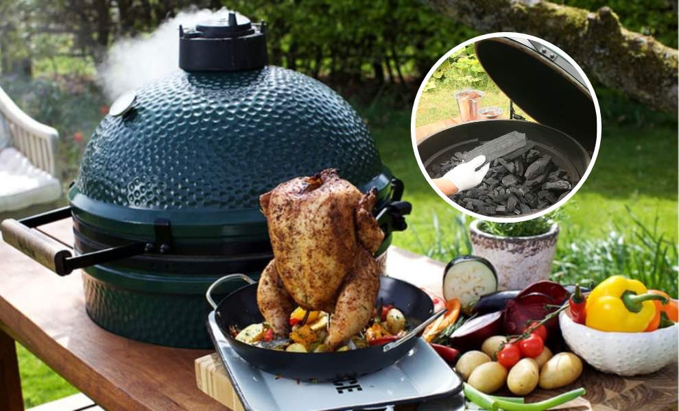 how much charcoal big green egg