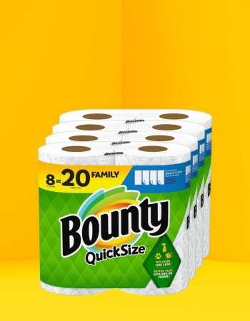 Quick Size White Paper Towels by Bounty