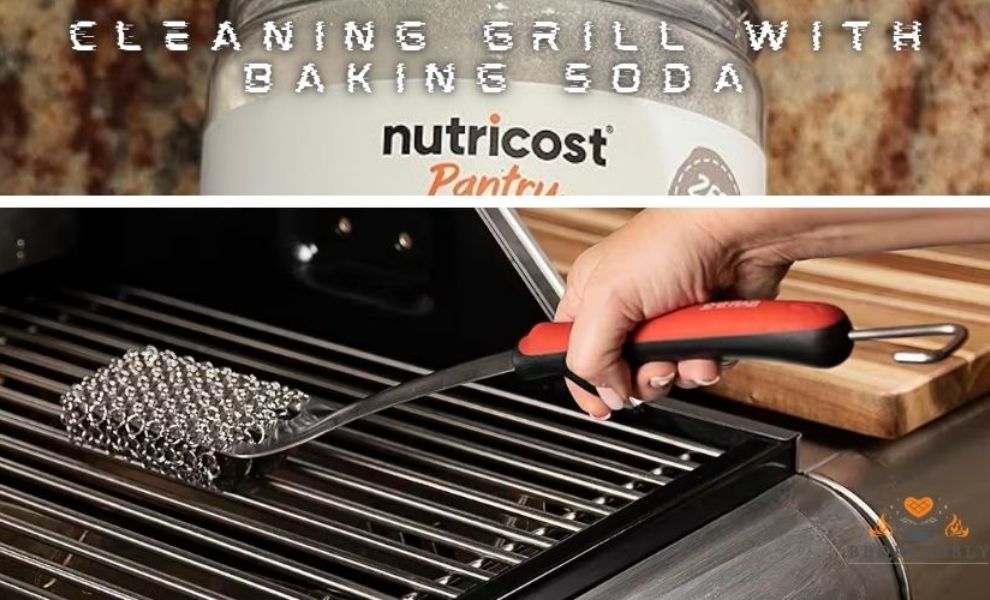 cleaning grill with baking soda